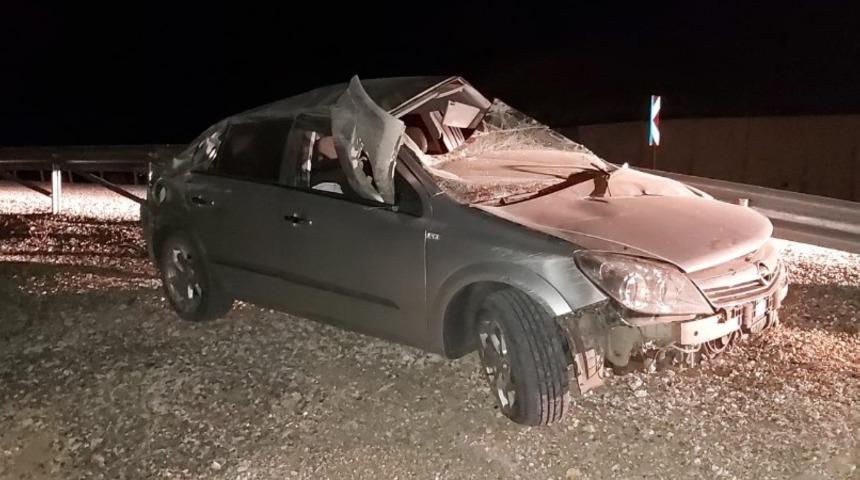 Yoldan &ccedil;ıkan otomobil takla attı: 1 yaralı