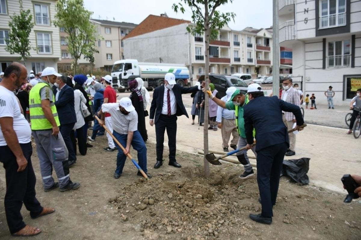 İneg&ouml;l&rsquo;de 15 Temmuz şehitleri i&ccedil;in fidan dikildi