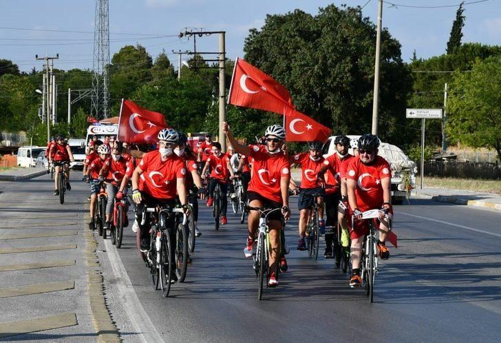 Şehitlere saygı için pedal çevirdiler G1