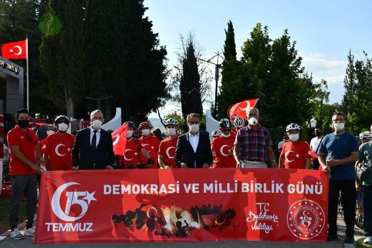 Şehitlere saygı için pedal çevirdiler G5