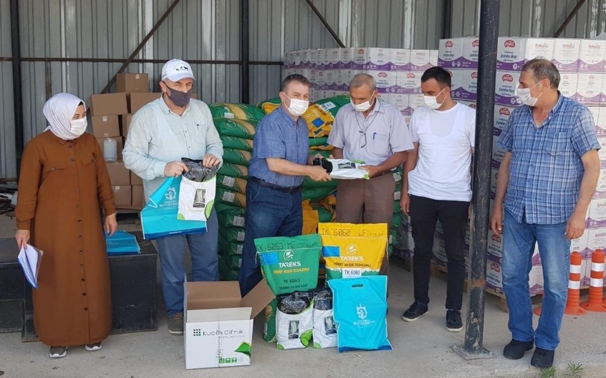Selden zarar g&ouml;ren &ccedil;ift&ccedil;ilere tohum desteği