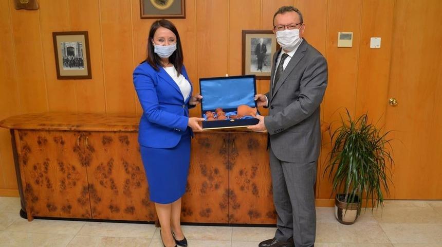 Başkan Tekin, Uludağ &Uuml;niversitesi Rekt&ouml;r&uuml; Kılavuz&rsquo;u ziyaret etti