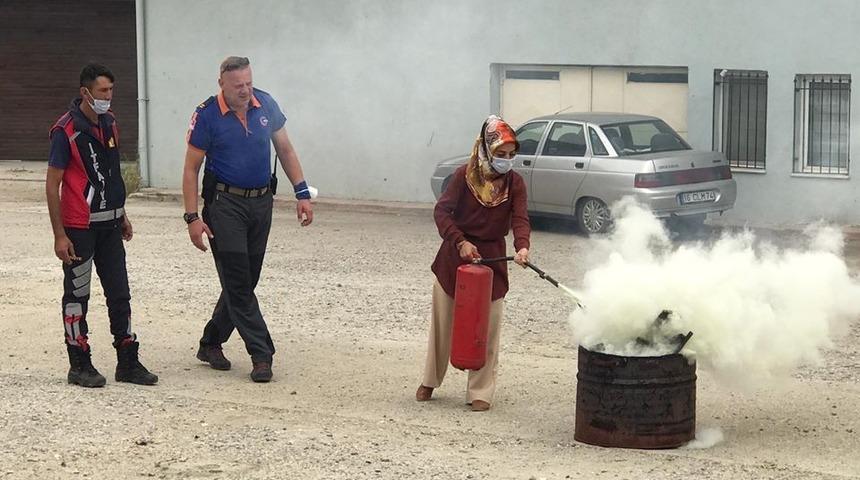 Pazaryeri&rsquo;nde yangın tatbikatı