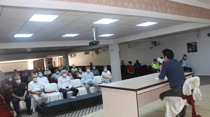 Kaymakam Yal&ccedil;ın, site y&ouml;neticileriyle bir araya geldi