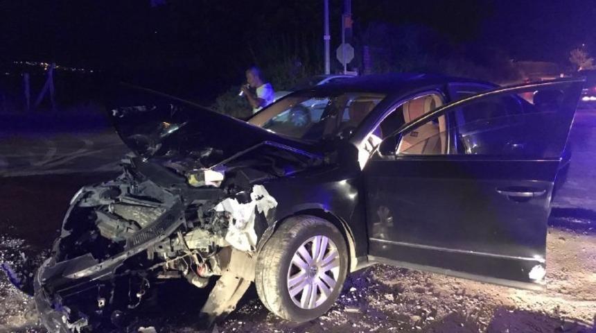 Davutlar’da trafik kazası, 1 yaralı