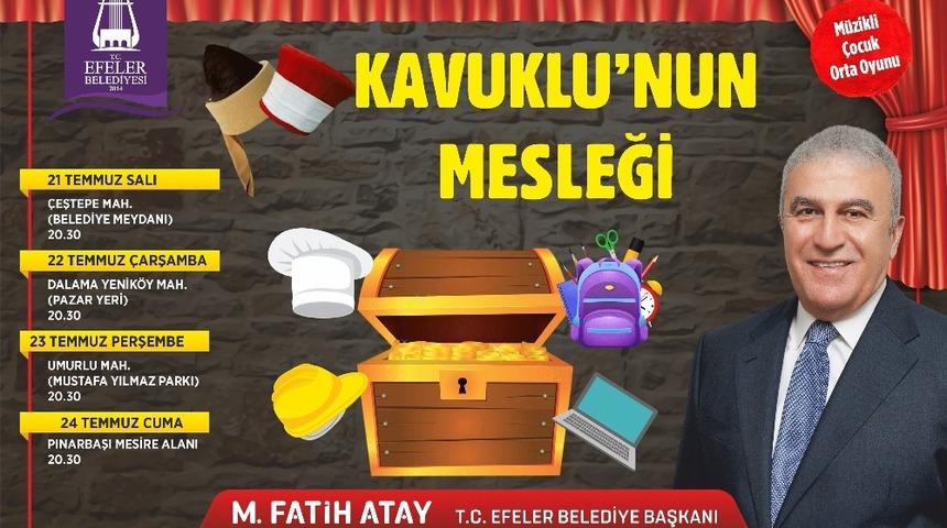 Efelerli &ccedil;ocuklar Kavuklu&rsquo;nun Mesleği ile eğlenecek