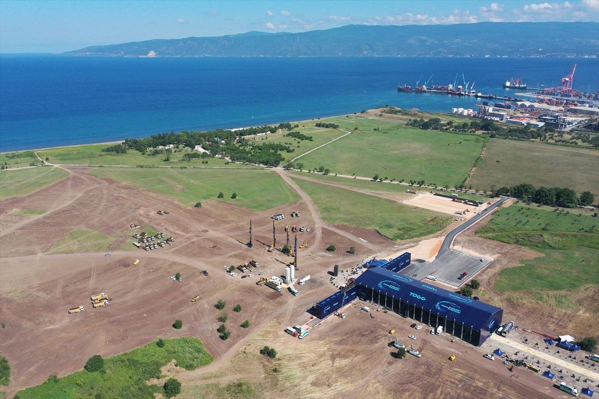 'T&uuml;rkiye'nin Otomobili'nin &uuml;retileceği alan havadan g&ouml;r&uuml;nt&uuml;lendi
