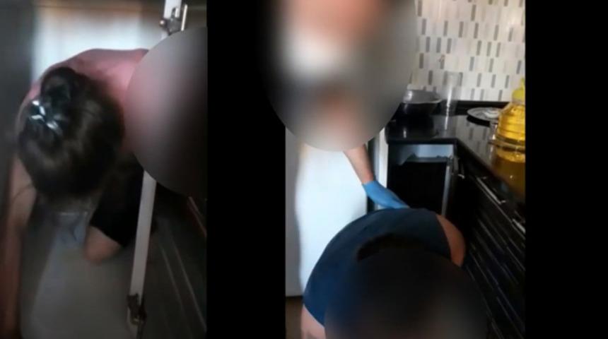 Mutfak tezgahının altındaki gizli b&ouml;lmede yakalandılar! Polise, 'Size şaka yapıyorduk' dediler