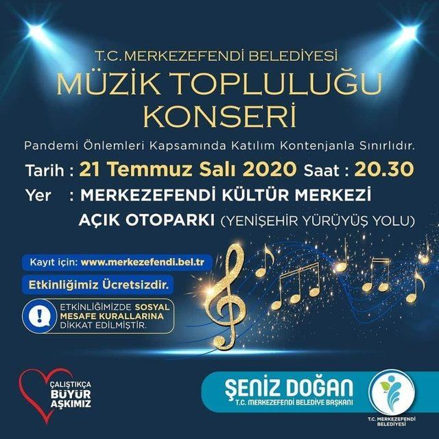 Merkezefendi belediyesi tedbirlerle konser verecek