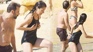 Emre Karayel ile Gizem Demirci ön balayında 