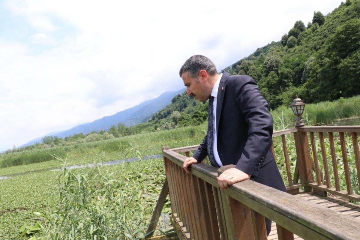 Vali Atay Efteni G&ouml;l&uuml;nde incelemelerde bulundu