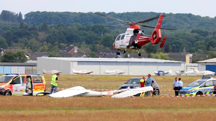 Almanya'da plan&ouml;r d&uuml;şt&uuml;, gen&ccedil; pilot ağır yaralandı