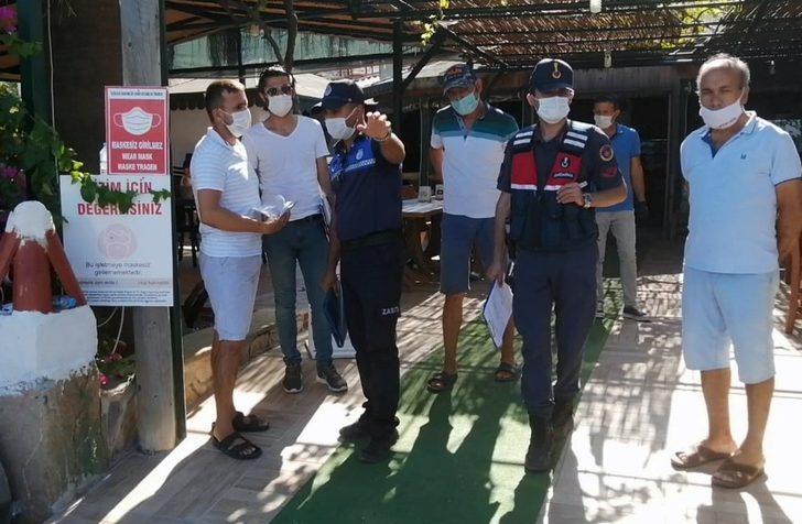 Plajlarda jandarmadan maske uyarısı G2