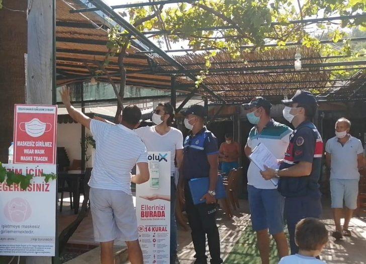 Plajlarda jandarmadan maske uyarısı G4