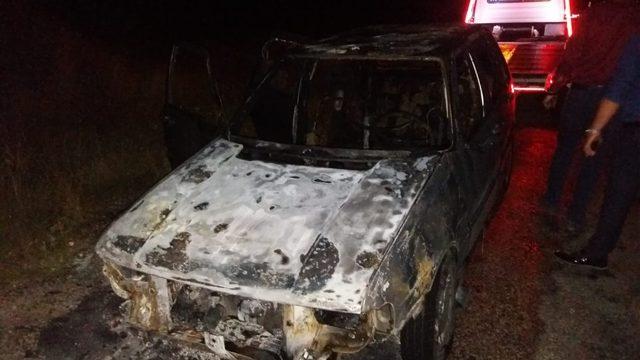 Konya’da seyir halindeki otomobilde yangın