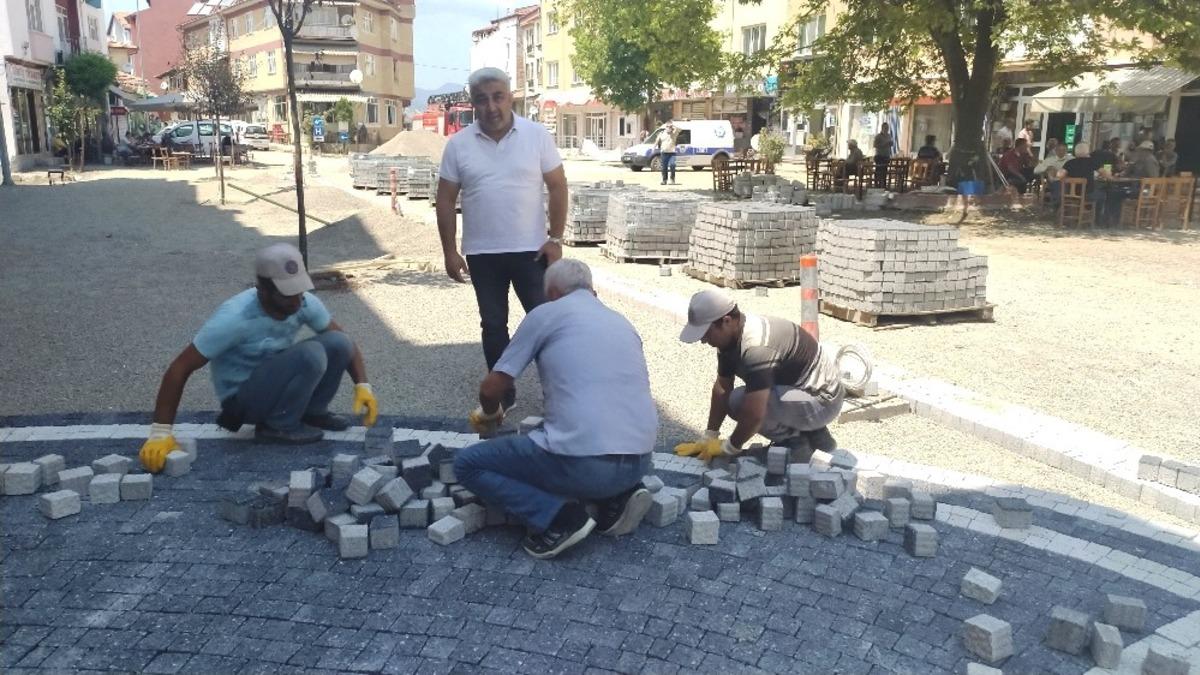 Hisarcık Belediyesi&rsquo;nden &ccedil;evre d&uuml;zenleme ve peyzaj &ccedil;alışması