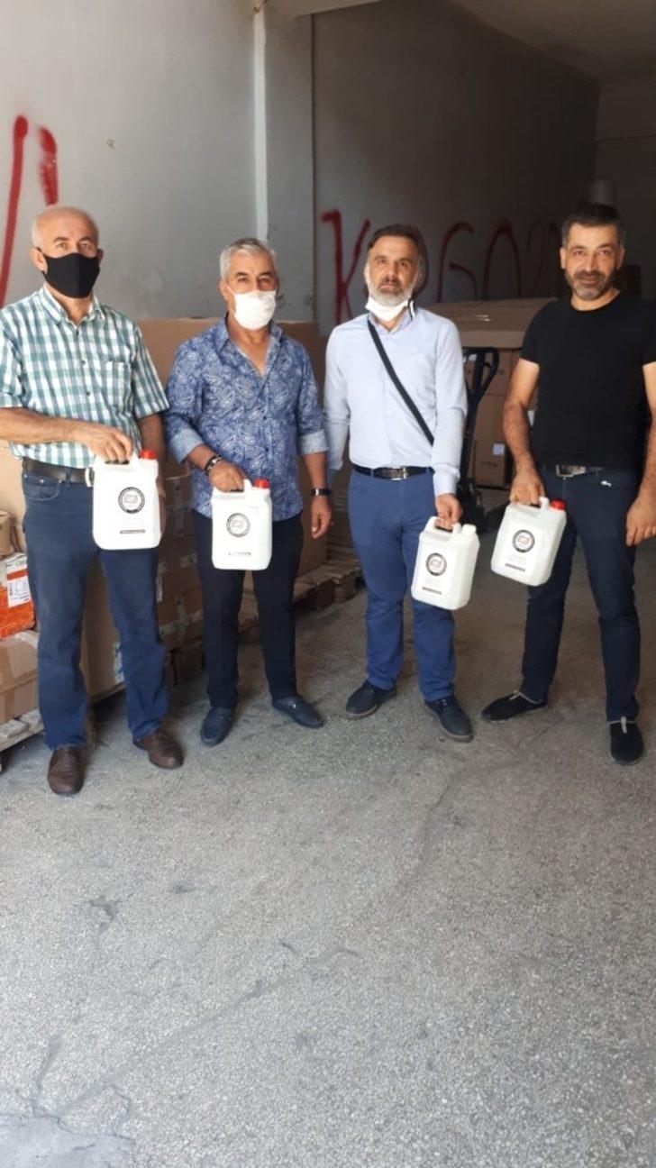 DİBEKOD üyelerine ücretsiz dezenfektan dağıtıyor G1