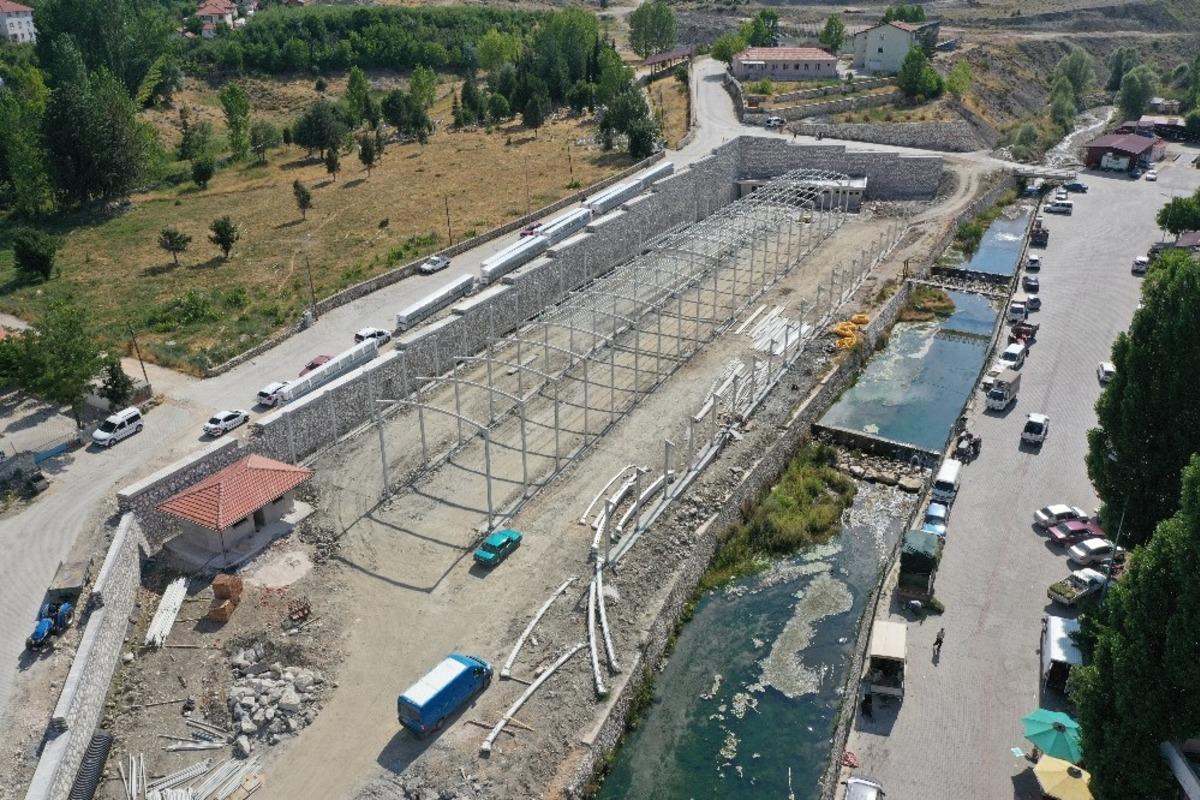 Gömbe panayır alanı &ccedil;alışması devam ediyor