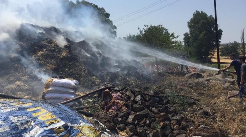 Hatay&rsquo;da saman balyaları yandı