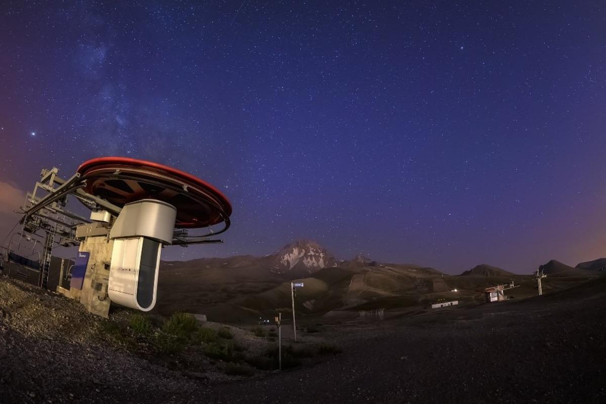 Erciyes&rsquo;teki gece fotoğrafları b&uuml;y&uuml;k ilgi g&ouml;rd&uuml;