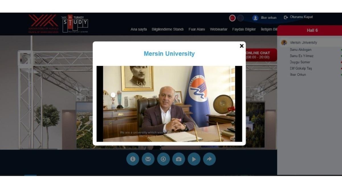 Mersin &Uuml;niversitesi, Y&Ouml;K Sanal Fuarında tanıtılıyor