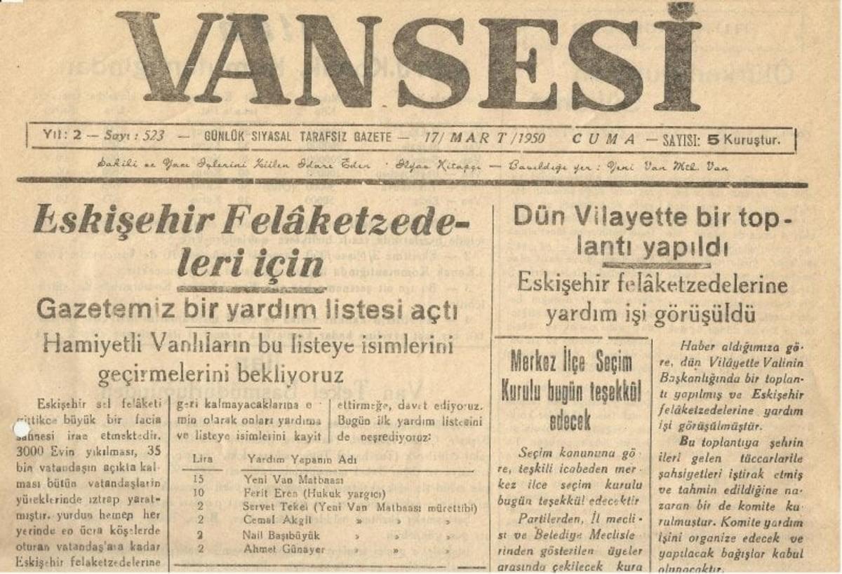 Vansesi Gazetesi 83 yaşında