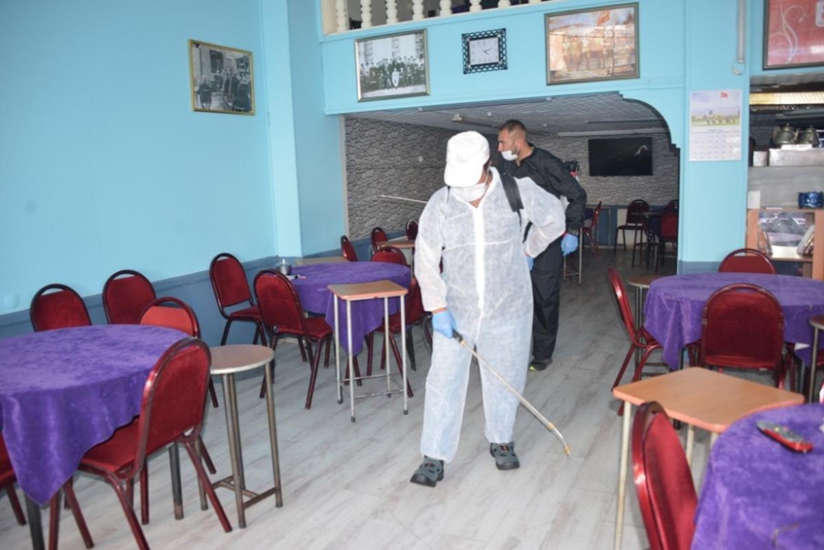 Sivas&rsquo;ta kahvehaneler dezenfekte ediliyor