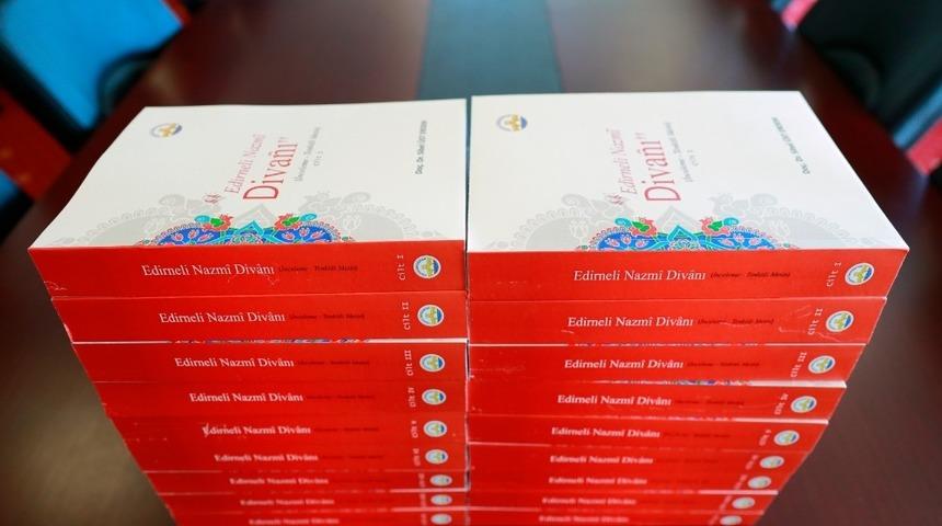 T&uuml;rk&icirc;-i Bas&icirc;t Şairi Edirneli Nazm&icirc; &uuml;zerine hazırlanmış 9 ciltlik eser Trakya &Uuml;niversitesi yayınlarından &ccedil;ıktı