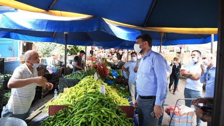 Başkan Kocaman semt pazarında esnaf ve vatandaşlarla buluştu G3