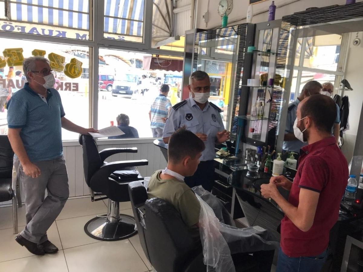 Zabıtadan berber ve kuaf&ouml;r denetimi