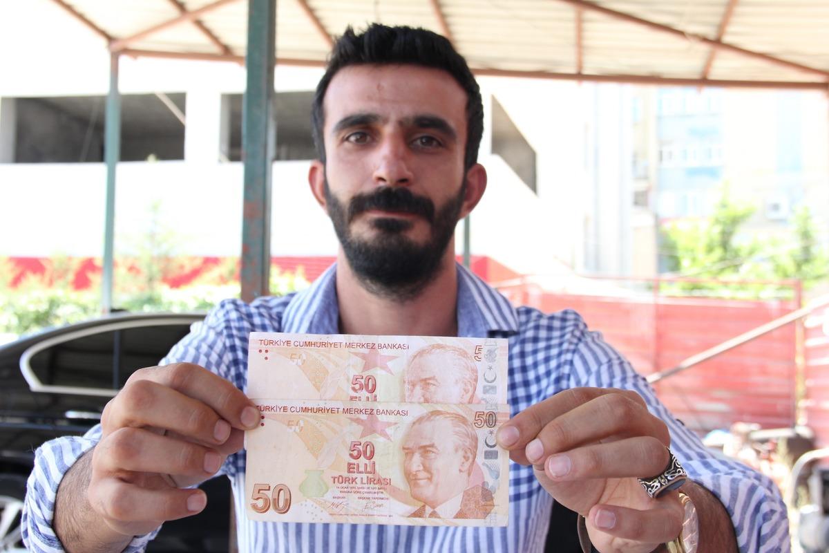 Hatalı basılmış 50 TL&rsquo;lik banknotu 75 bin TL&rsquo;ye satmak istiyor
