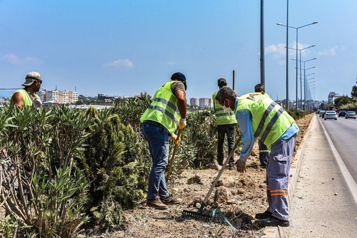 Park ve Bah&ccedil;eler ekipleri, Erdemli&rsquo;de ref&uuml;jleri temizledi