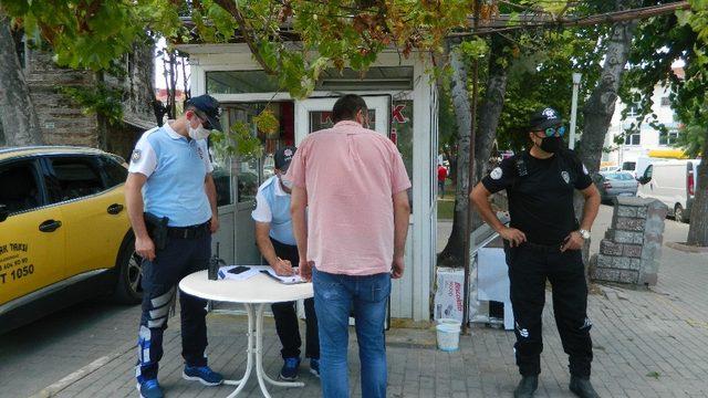 Lüleburgaz Emniyetinden maske denetimi