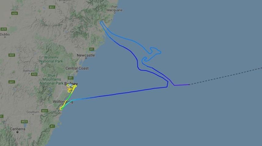 Son seferini yaptı: Havada kanguru çizdi