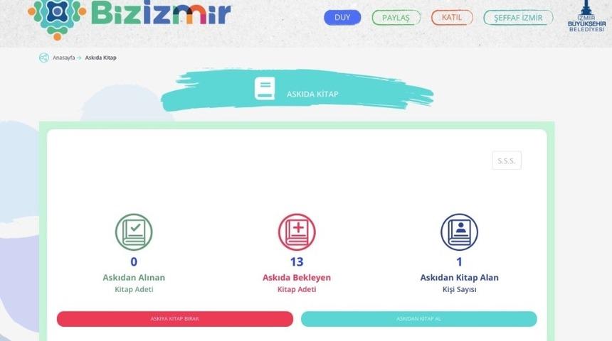 İzmir&rsquo;de &lsquo;Askıda Kitap&rsquo; kampanyası