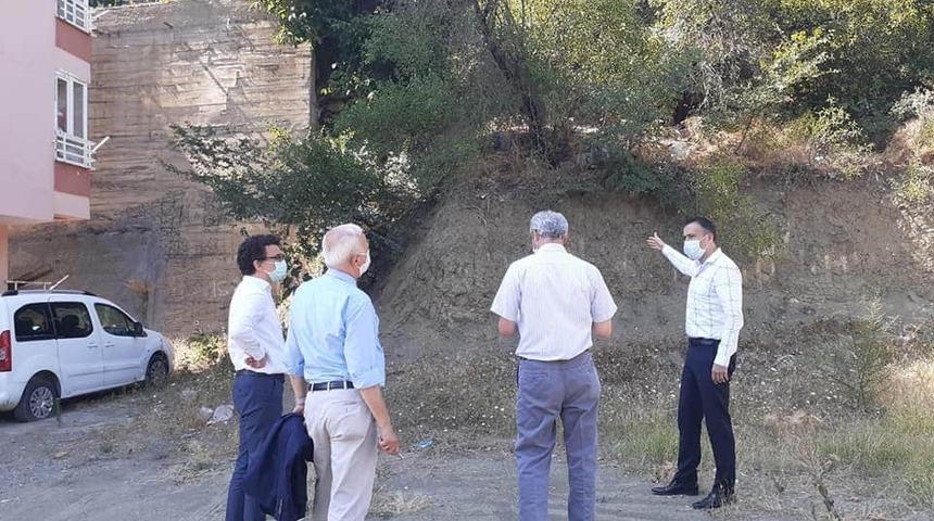 Kaymakam Eligül yapılacak 112 istasyonunun yerini inceledi