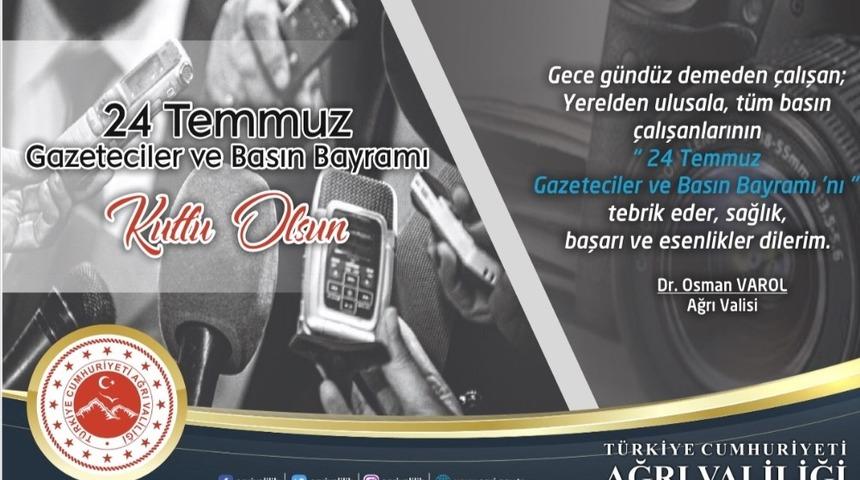 Vali Varol, 24 Temmuz Gazeteciler ve Basın Bayramı&rsquo;nı kutladı