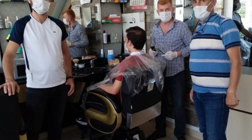 Afyonkarahisar&rsquo;da berber ve kuaf&ouml;rlere Korona vir&uuml;s denetimi