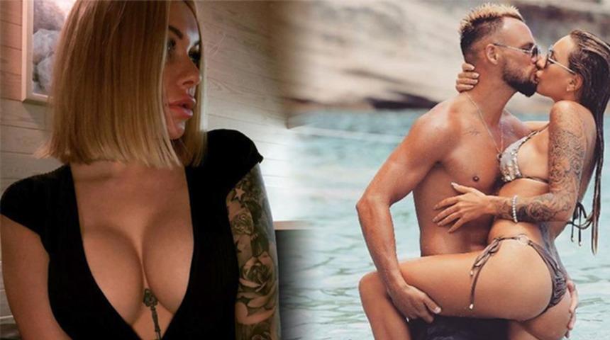 Süper Lig'in yengesi Irina Moroziuk, çıplak pozunu karpuz dilimiyle sansürledi