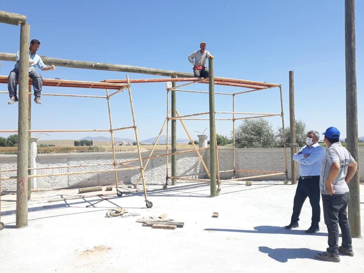 Altıntaş&rsquo;ta kurban kesim alanı hazırlığı