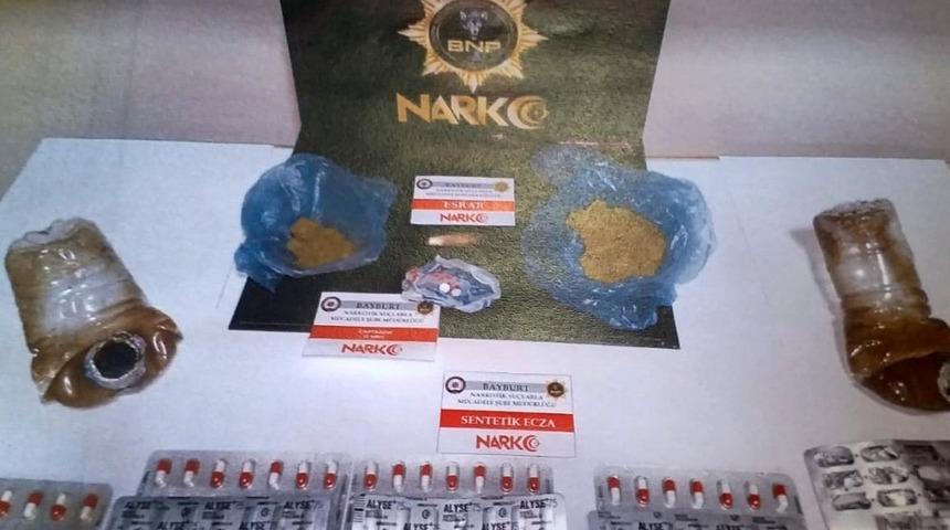 Bayburt&rsquo;ta uyuşturucu operasyonu: 5 ş&uuml;pheli yakalandı