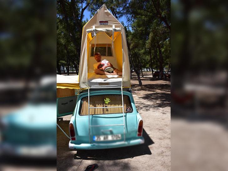 Gören şaşkına dönüyor! Klasik otomobilden karavan yaptı! G3