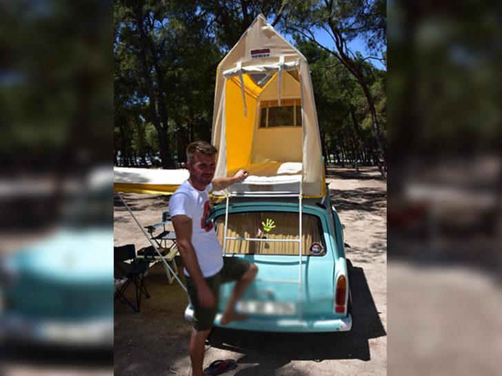 Gören şaşkına dönüyor! Klasik otomobilden karavan yaptı! G4