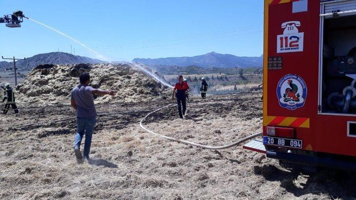 Saman yığınında çıkan yangın paniğe neden oldu G2