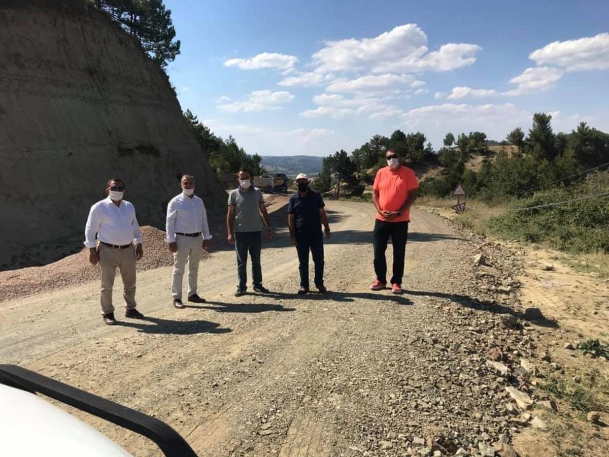 Şaphane&rsquo;de asfalt &ccedil;alışması