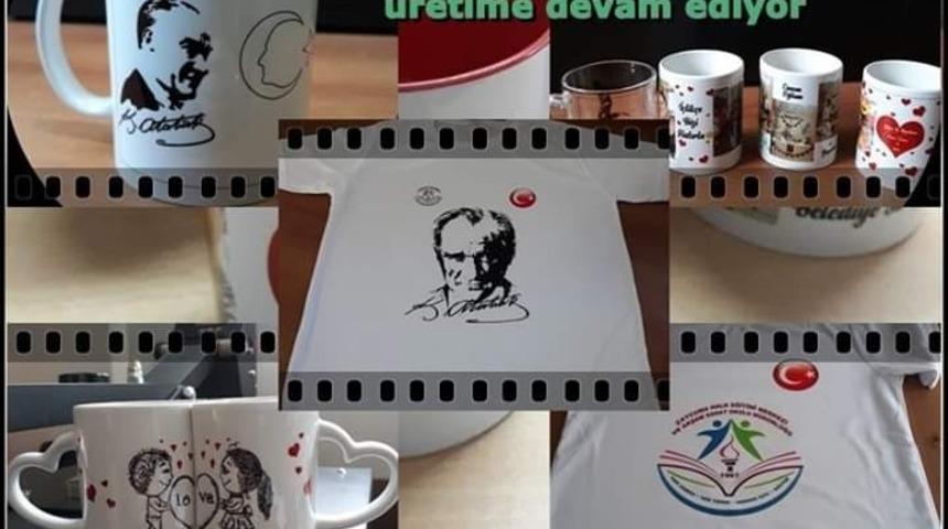 Halk Eğitim Merkezi &uuml;retime devam ediyor