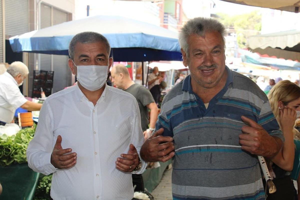 Başkan Kaplan&rsquo;dan Pazar ziyareti