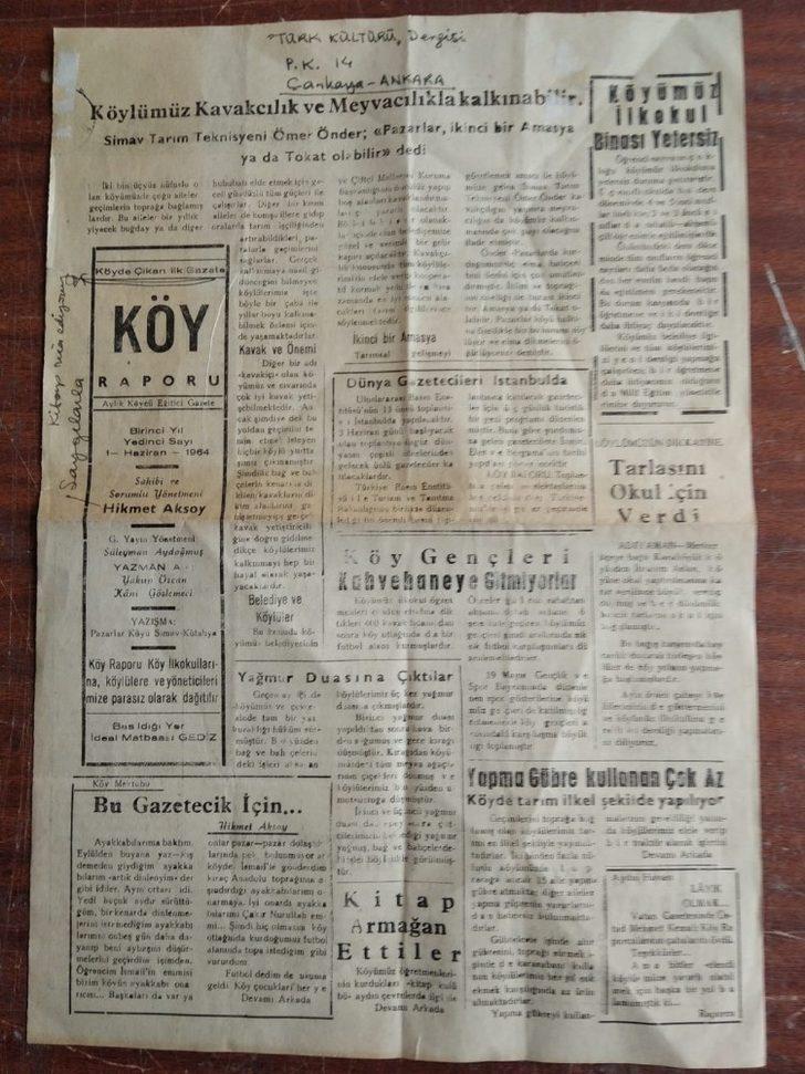 Türkiye’nin ikinci ’Köy gazetesi’ müzeye verildi G2