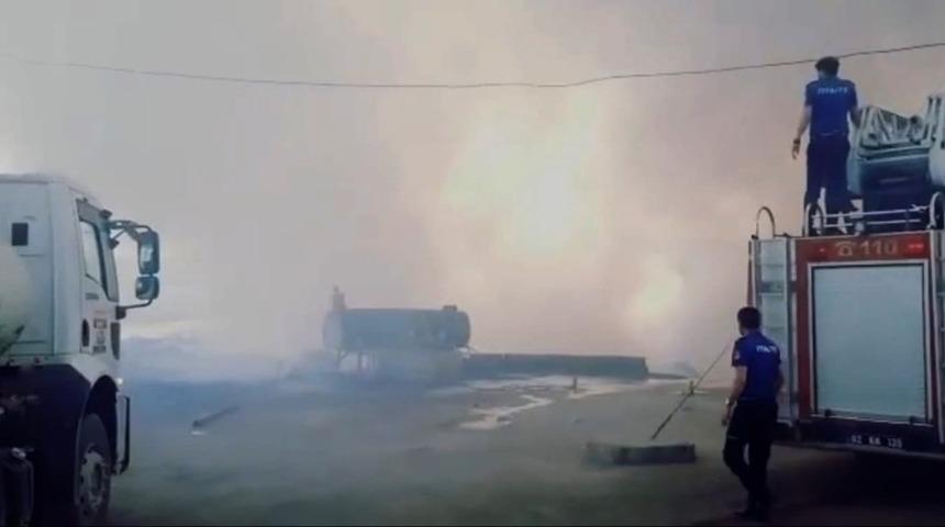 Çöp toplama alanında yangın