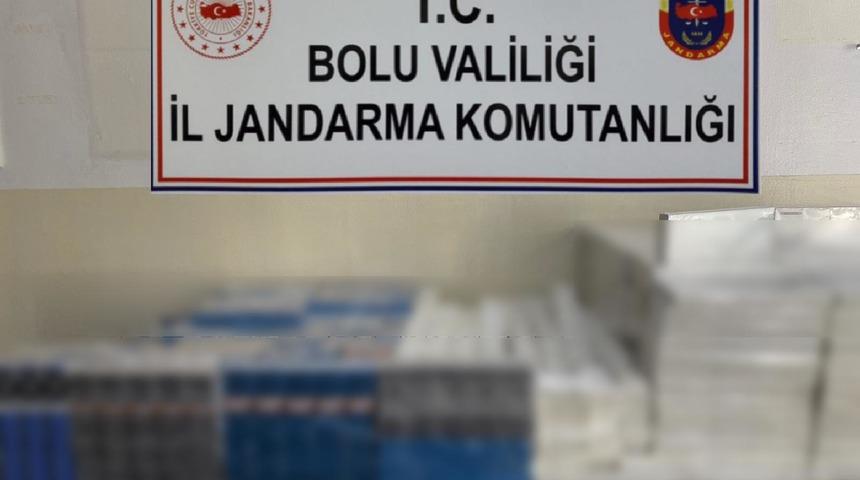Bolu'da, 6 bin 253 paket ka&ccedil;ak sigara ele ge&ccedil;irildi